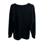 Spanx Black V Neck Sweatshirt Long Sleeve Pullover Top Women Size Medium Stretch Photo 5