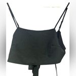 Zanzea NWT Black Chiffon Wrap Back Crop Top One Size Photo 1