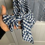 Universal Standard  for j‎ Crew gingham navy blouse size small Photo 6