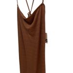 Sonoma Women's Square Neck Sleeveless‎ Bodycon Midi Dress Brown Size L NWT Photo 1
