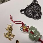 Lot Of 4 Animal Costume Pendants / Charms Variety Cat, Koala, Donkey, Rooster Photo 2