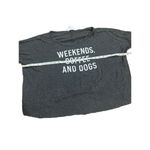 Sadie and Sage  dark charcoal gray cropped shirt sz M Photo 3