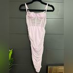 Tic Toc  Lala Lavender Sheer Bodycon Bodysuit Corset Dress Women’s Sz S EUC Photo 3