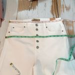 7 For All Mankind  Exposed Button High Waist Crop
Straight Leg Jeans Size 31 Photo 9