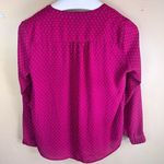 Camaieu Womens Printed‎ Flowy Blouse Pink Size 8 Work Career Wear Photo 5