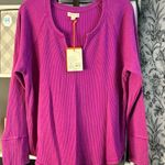 Knox Rose Purple Long Sleeve Relaxed Blouse Photo 0