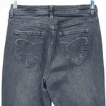 Chico's Womens Bootcut Jeans Size 8 Or 1 Gray Denim Dark Wash Stretch Pants Photo 3