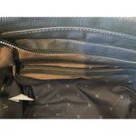 Vince Camuto Addy Leather Satchel Purse Black Gray Large Bag Interior Pristine Photo 9