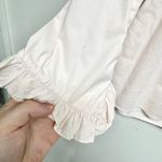 Tory Burch Women Light Pink Ruffled Neckline Long Sleeve V Neck Blouse Size 4 Photo 1