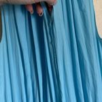 Ramy Brook  Audrey Blouson Midi Dress‎ Sz XS Turquoise Satin Sleeveless Photo 10