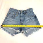 Levi's 501 Button Fly Cut Off Shorts Distressed Denim Photo 8