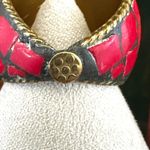 Tribal Nepalese Mosaic Ring – Coral & Lapis Inlay, Brass Setting Red Photo 1