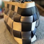 Vintage Harvey's Original Seatbelt Bag Treecycle Tote Double Handles Brown Photo 3