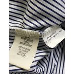 Adiva Lace Overlay Floral Blue White Stripe Preppy Halter Neck Tie Back Tank Top Size M Photo 6