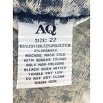 AQ Blue Denim Jeans Size 22 – Cotton Blend Stretch Slim Straight Leg Photo 6