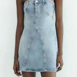 ZARA  Strapless Denim Mini Dress Photo 0