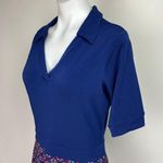 Brooklyn Industries Blue Red Geometric Collar Half Sleeve Shirt Dress Size L Size L Photo 3