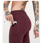 Lululemon Pace Rival Crop leggings *22" Dark Adobe maroon size 6 Photo 15