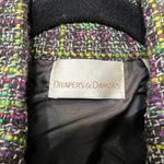 Draper's & Damon's Tweed Jacket Fringed Multicolor Blazer Small Black Photo 1