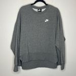 Nike | Women’s Grey Club Fleece Crew Sweatshirt Plus Size 1X Photo 1
