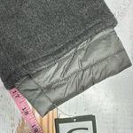 Gallery  Hooded Wool Blend Coat Quilted Bib Grey Melange Size Large Photo 10