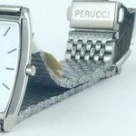 Perucci Superior Super Slim Watch Silver Tone Whit Photo 3