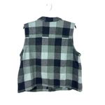 cj banks C.J. Banks 2X Zip Up Plaid Vest Blue Green Checkered Collared Layering Photo 2
