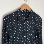Kut From The Kloth  black polka dot satin button down shirt size S Photo 18