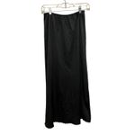 Vintage Warner's Slip Set Top Full Skirt Size Small/Medium Black Satin 1980s Photo 8