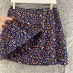 Madewell  blue high rise blue floral print skirt 10 Photo 8
