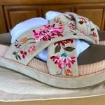 Johnny Was NEW!  Viviana X Band Suede Slip On‎ Sandal Boho Chic Size 8 Women Photo 0