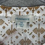 Sundance Shirt Women XS White Pink Geometric Rosalie Block Print Blouse Bohemian Photo 5
