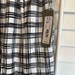 New York & Company Eva Mendes Black And White Plaid‎ Midi Skirt Size 14 Photo 4