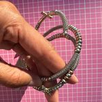 Vintage Nadri Matte diamond paved Elegant rose gold&silver 2 tone cross Bracelet Silver Photo 4