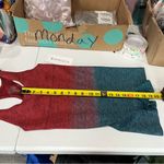 Athleta NEW  Women Ombre Red Blue Multi Seamless Workout Relay Bodysuit, Size XS Photo 7