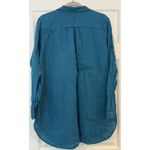 CP Shades Teton Tunic Dress Sz MED Turquoise Boho Lagenlook Long 100% Linen Photo 1