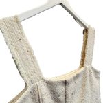 House of Harlow 1960 Sleeveless Tweed Mini Dress Cream Size L Fringe Hem Party Size L Photo 5