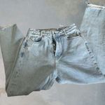 ZARA Straight Button Up Blue Jeans USA Size 4 Photo 1