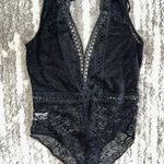 Nasty Gal Black Lace Plunging Bodysuit Photo 1
