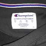 Champion Powerblend Fleece Pullover Sweatshirt Black Boyfriend Crew Logo Script Photo 7