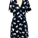 Modcloth  Susan Bee Anthony Dress Polar Bear Print Navy Blue White Size US 8‎ Photo 0