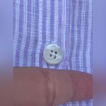 Hill House Laura Linen Lilac Pinstripe Shirtdress size small Purple Photo 8