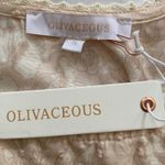 Olivaceous Babydoll Dress Woman's S Beige Puff Sleeves Cottagecore Boho NWT Photo 3