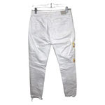 ZARA  Floral Embroidered White Skinny Jeans Yellow Flowers Size 4 Photo 1