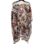 Unbranded Floral Print Boho Open Front Duster/Beach Cover Up Handkerchief Kimono White Size undefined Photo 1