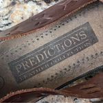Predictions  Leather Solutions 90s Vintage Brown Huarache Fisherman Flats 7 Photo 11