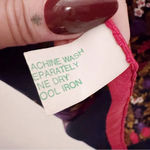 Vintage Floral Printed Bandana Scarf Made in Italy Polyester Red Photo 3