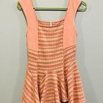 Free People ! Pink and tan/beige striped thick strap tank top size XS! Photo 0