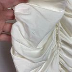 ZARA Blogger Favorite Off White Ruched Front Mini Dress Sz.S NWT Photo 14