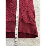 Ann Taylor  Womens Burgundy Red Lace Pullover Sweater Top 3/4 Sleeve Size XS Photo 5
